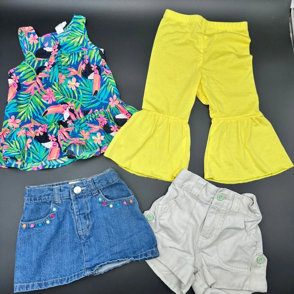 Baby Toddler Girl Clothes Bundle Rompers Shorts Skirt Top Set 9-18 Months‎